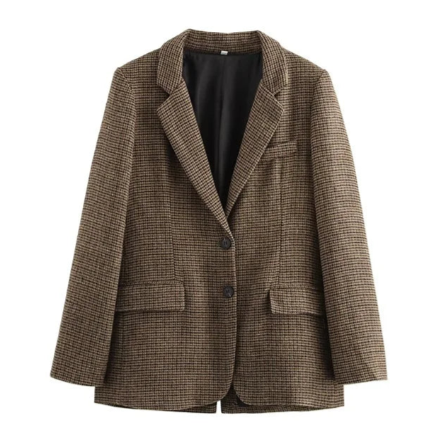 Plaid Wool Blend Suit