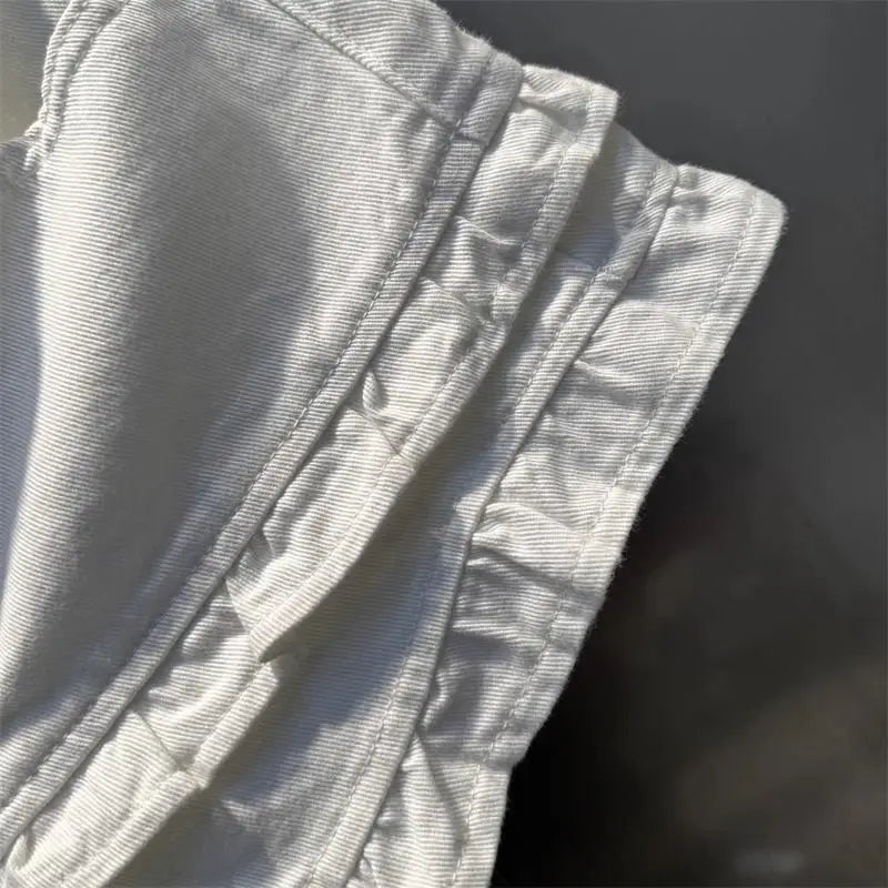 Rulffle Hem Denim Shorts