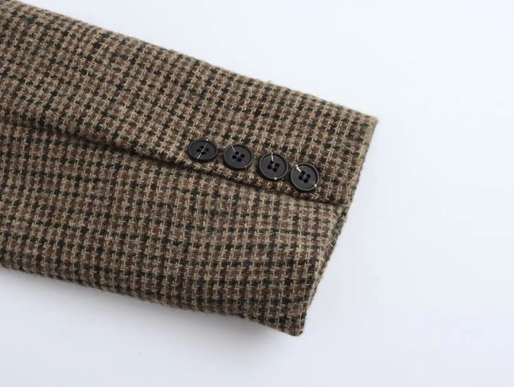 Plaid Wool Blend Suit