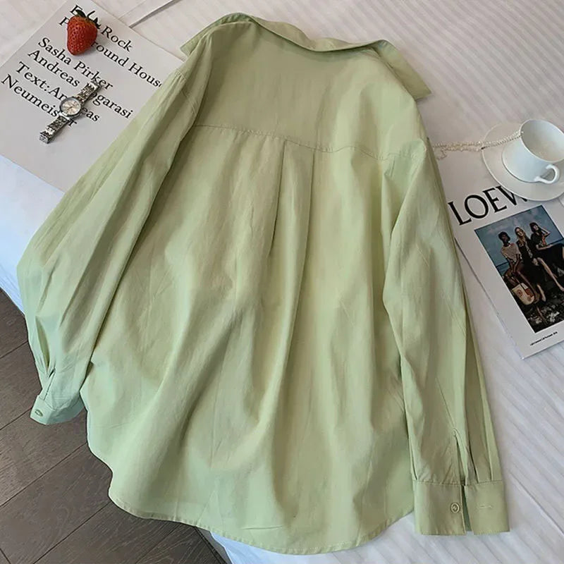 Solid Color Long Sleeve Shirt