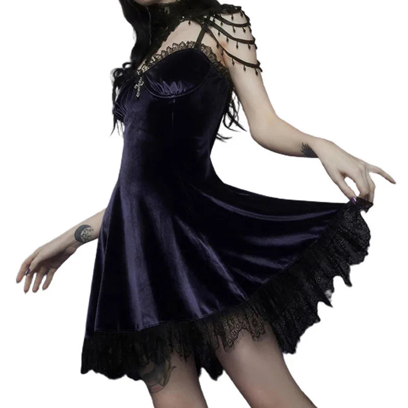 Ruffles Velvet Dress